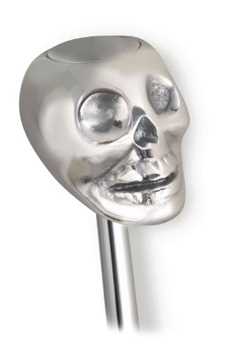 Ford C4 FM Shifter Chrome 10" Single Bend Lever Skull Knob