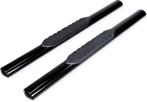Nerf Bar TrailFX Side Steps Fits Honda Ridgeline 2017–2025 Black Powder Coated Mild Steel with Step Pads 4-Inch Oval Straight Rocker Panel Mount Set of 2 Running Boards TrailFX A1541B