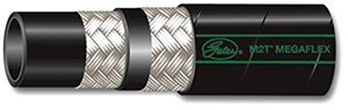 MegaFlex 2-Wire Braid Hose Gates 10M2T-MTFXREEL, SAE 100R16, MegaTuff Cover, 220' Length, 0.63" ID, 3800 Working PSI, 40°F to +212°F Temperature Range
