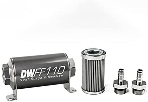 in-line DeatschWerks Fuel Filter and housing kit (8-03-110-100K-38)