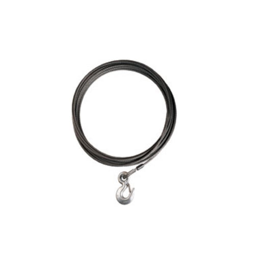 Winch Accessory WARN 77534: Steel Cable Wire Rope with Hook, 1/2" Diameter x 75' Length, 13.3 Ton (26,600 lb) Capacity