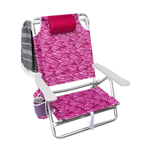 Backpack Hurley Beach Outdoor Chair, One Size, Lightweight, Alloy Steel, Coral Passion Fruit