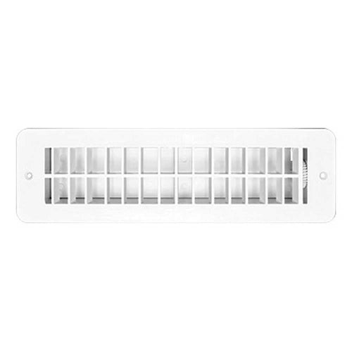 Plastic Floor Register RV Designer H851 with Damper, 10 inch x 2-1/4 inch, White, Interior Hardware