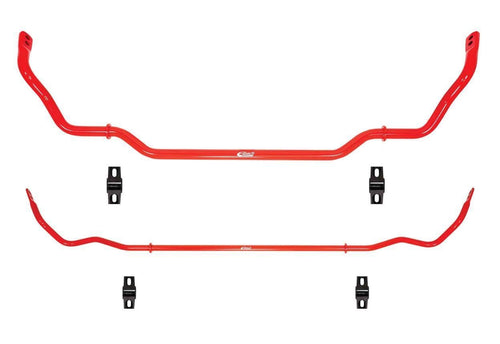 Eibach Anti-Roll Sway Bar, Front/Rear, 25 mm Diameter Front, 19 mm Diameter Rear, Polyurethane Bushings, Steel, Red Powder Coat, compatible with Kia Stinger 2018-23 / Genesis G70 2019-25, Kit