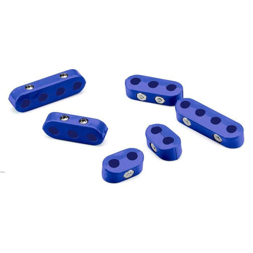 Universal Smoothie Wire Separator KIT for 10.5mm Plug Wires, 2 Each 2-Place, 3-Place, and 4-Place SEPARATORS, Blue