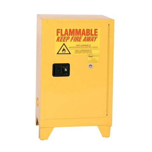 1 Door, 12 Gallon, Self Close, Flammable Liquid Cabinet, Space Saver, Tower™, Yellow - 1924XLEGS