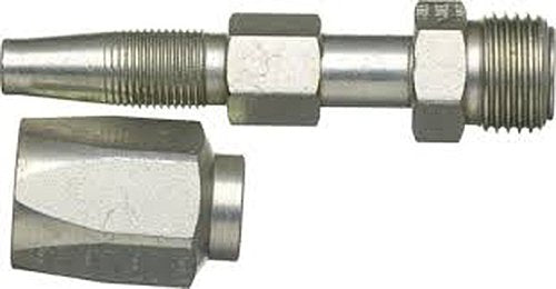 Gates Field Attachable 6C5E-5RMIX for C5E Hose, Male SAE 45 Flare Inverted Swivel, Steel, 5/16" ID