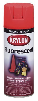 Red Orange Fluorescent Spray Paint, 11 Oz.