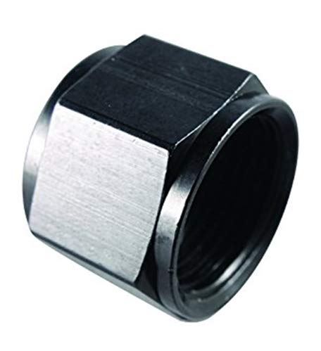 Aluminum Flare Cap -6AN w/ 1/8 FPT Black Fragola