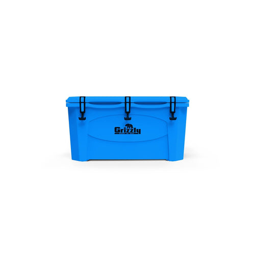 75 Cooler Grizzly | 75 qt Ice Chest Durable Rotomolded Insulated | Made in USA | Warranty for Life | for Beach Boat Camping Fishing Hunting | G75 | Light Blue