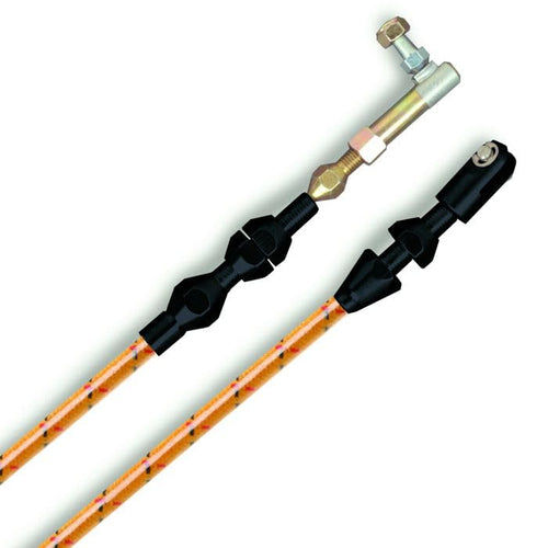 Lokar Performance Products 48" Vintage Tan Wrap with Black & Red Tracers Throttle Cable W/Black Fittings VS-100148