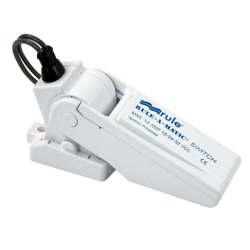 Rule 35FA Rule-A-Matic Marine Switch with Fuse Holder (Mercury Free), White