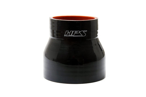 HPS Silicone HTSR-125-200-BLK High Temperature 4-ply Reinforced Reducer Coupler Hose, 100 PSI Maximum Pressure, 3" Length, 1.25" > 2" ID, Black