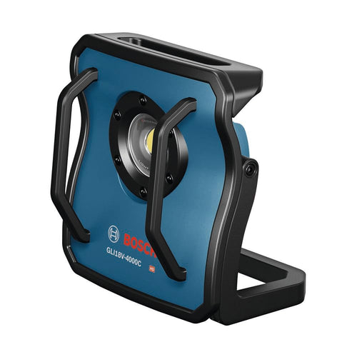 18V BOSCH GLI18V-4000CN Bluetooth LED Floodlight - 4,000 Lumens, Remote Control, Durable Metal Body, Adjustable Brightness & Long Runtime - Perfect for Job Sites & Outdoors (Bare Tool)
