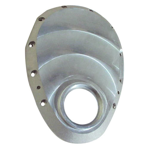 Milodon 14815 Timing Cover Machined Finish Aluminum with Big Block Snout for Small Block Chevy
