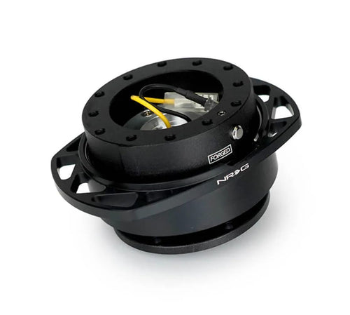 NRG Innovations Gen 2.0 NRG-SRK-257BK-BK Steering Wheel Quick Release Kit Adapter, Black Body/Black Cutout Ring, 6x70mm & 6x74mm Bolt Pattern
