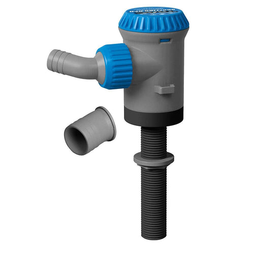 Camco Trac Outdoors Thru-Hull Pump | Features Self-Priming Design, Ignition Protection & Low Power Draw | Submersible & Runs Dry Without Damage | Fits Both ¾” & 1-1/8” Screw-On Outlets | 12V (69321)