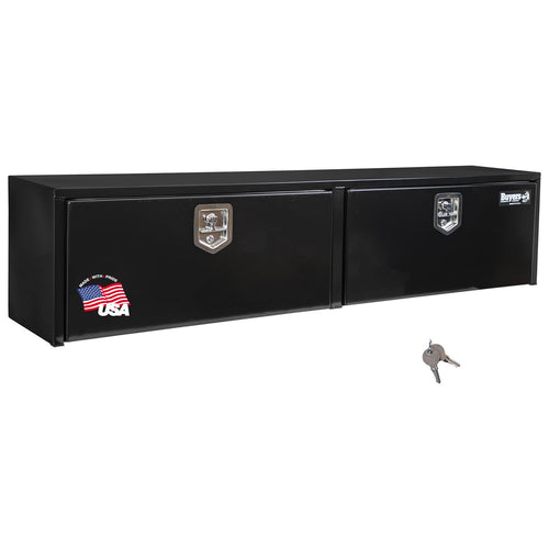 Steel Buyers Products Topsider Truck Box Black With T-Handle Latch, 18 x 72 x 16 Inch, Tool Box For Storage And Organization, Lockable Chest for Work Trucks