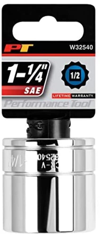 1/2 Drive Performance Tool W32540 12-Point Socket, 1-1/4