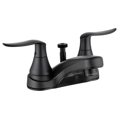 Dura Faucet RV Bathroom Faucet DF-PL720LH-MB with Winged Levers and Shower Hose Diverter (Matte Black)