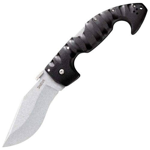 COLD STEEL 4.5 in Spartan Japanese AUS10A Plain Blade Tactical Pocket Folding Knife w/Tri-Ad Lock and Griv-Ex Handle w/Steel Liners