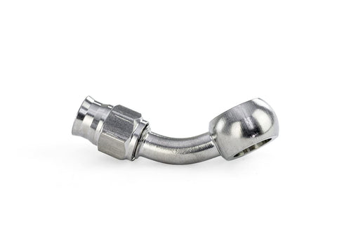 45 Degree HPS Performance 10mm Banjo -3 Stainless AN Hose End, 350-4503SSB