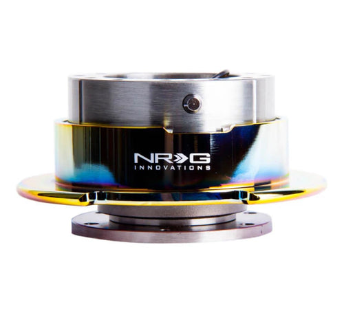 NRG Innovations Gen 2.5 NRG-SRK-250GM-MC Race Steering Wheel Quick Release Kit Adapter Gun Metal Body/Neo Chrome Ring, 6x70 and 6x74mm Bolt Patterns