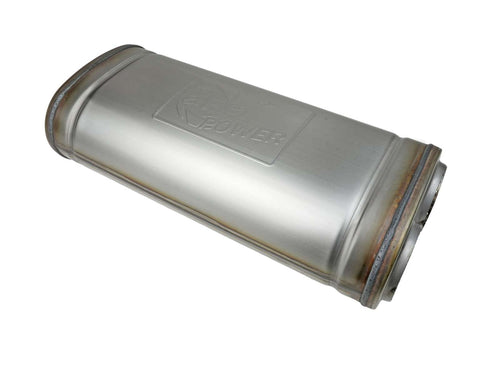 aFe Power 409 Stainless Steel MACH Force-Xp Muffler Fit 3 IN Dual Inlet/Dual Outlet 5 IN H x 8 IN W x 18 IN L - Oval Body 49M00055