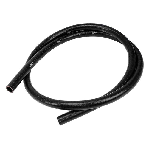 3/4" HPS (19mm), FKM Lined Oil Resistant High Temperature Reinforced Silicone Hose, 1 Feet, Black, 4mm Wall Thickness, 350F Max. Temp, (FKM-075-BLK)