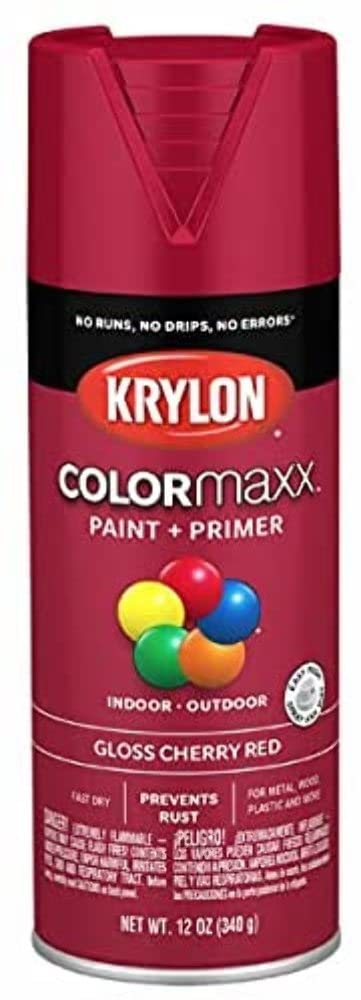 Krylon 12 Oz Cherry Red Gloss K05511007 Colormaxx Spray Paint