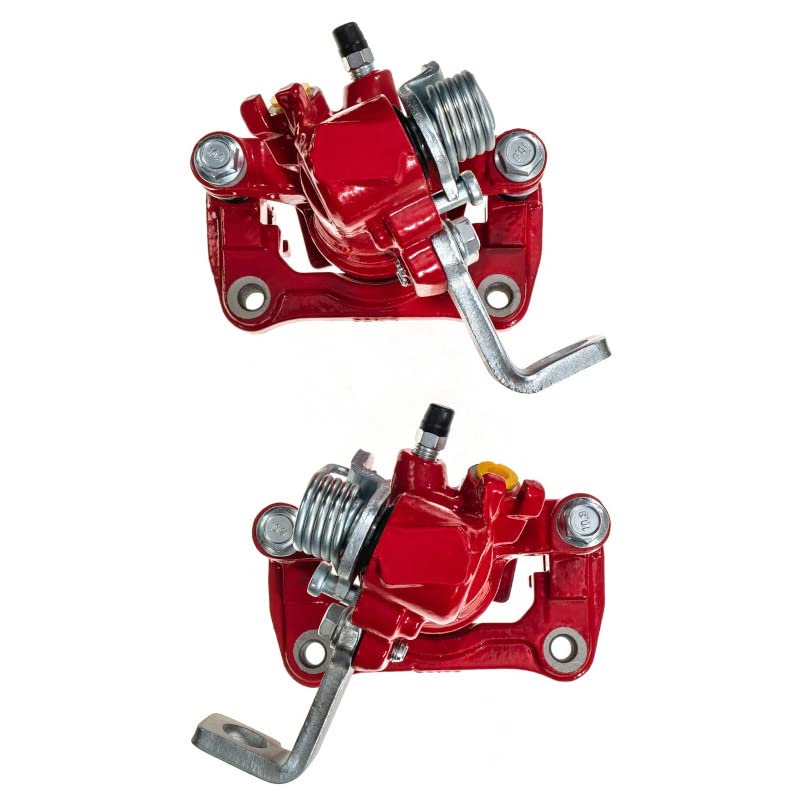 Power Stop Pair of High-Temp Red Powder Coated Rear Calipers S1556
