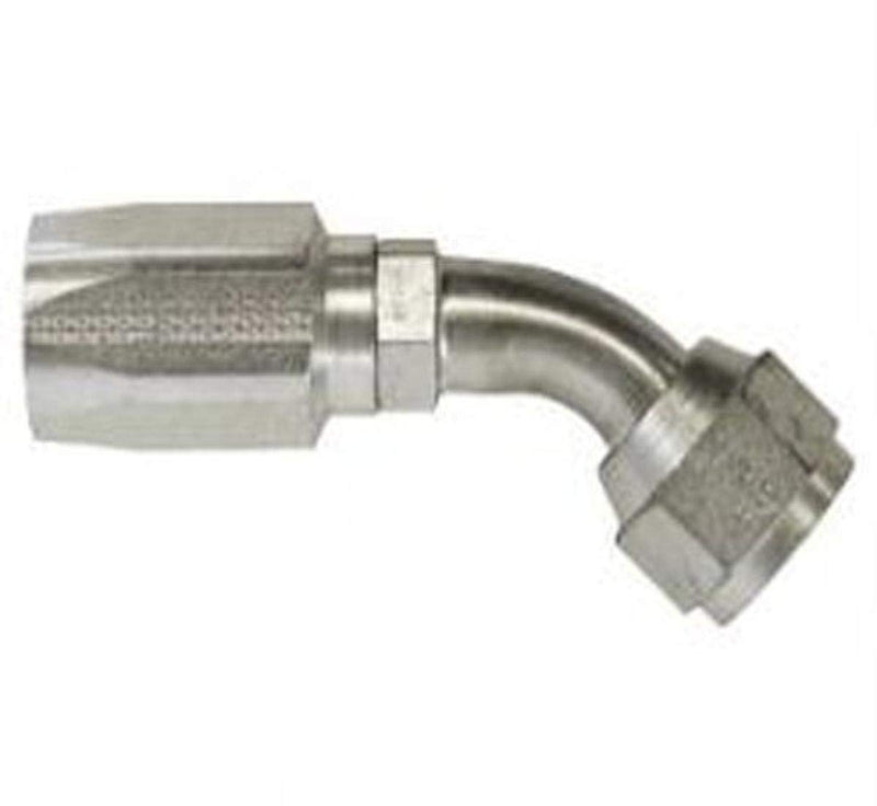 Gates Field Attachable 16C5-16RFJX45 for C5C, C5D and C5M Hose, Female JIC 37 Flare Swivel, 45 Bent Tube, Steel, 7/8" ID