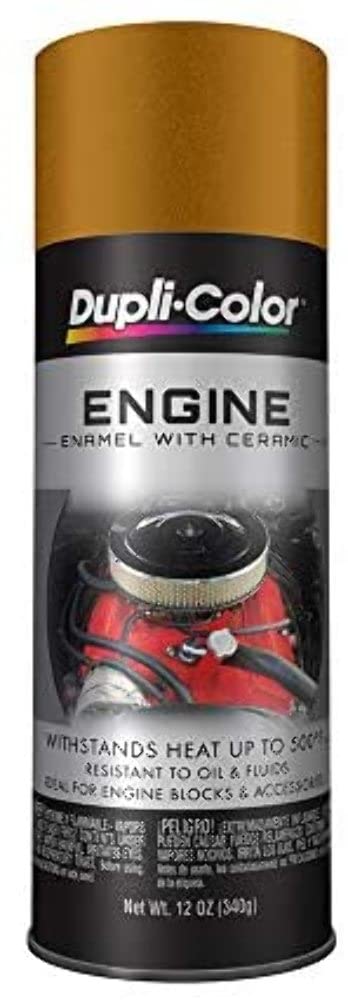 Engine Enamel With Ceramic Dupli-Color Universal Gold 12 Oz. Aerosol - Lot of 6