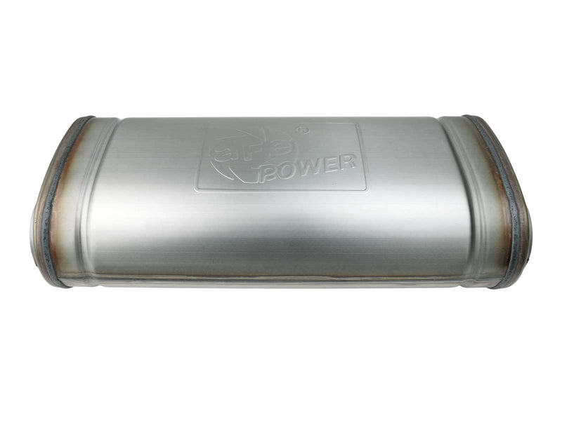 aFe Power 409 Stainless Steel MACH Force-Xp Muffler Fit 3 IN Dual Inlet/Dual Outlet 5 IN H x 8 IN W x 18 IN L - Oval Body 49M00055