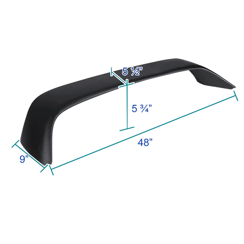 Matte Black Spec-D Tuning Rear Trunk Spoiler Wing w/LED Brake Light Compatible with 1996-2000 Honda Civic EM EJ 2Dr Coupe Models
