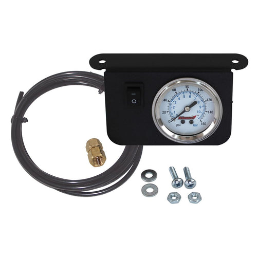 Kleinn 1301 Air Horns Illuminated 160 PSI Single Needle Dash Panel Gauge Kit with ON/Off Switch