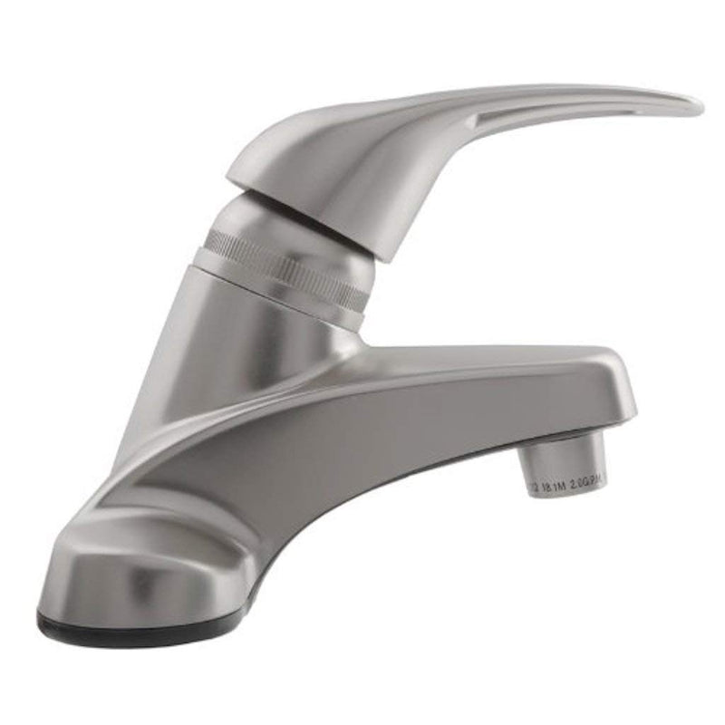 Dura Faucet RV DF-PL100-SN Single Lever Bathroom Faucet (Brushed Satin Nickel Plating Over ABS Plastic)