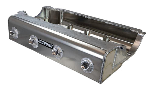 Moroso Aluminum Dry Sump Oil Pan 20037, Fits Big Block Chevy Mark IV Engine, 4 Pick Ups PS, 5" Depth, Hydroplane/Grand Prix Boat