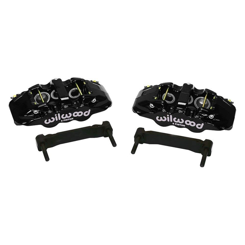 Black AERO6 Front Caliper & Bracket Kit