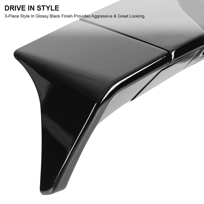 Glossy Black ABS Cab Roof Spoiler Spec-D Tuning for 2014-2021 Toyota Tundra Models