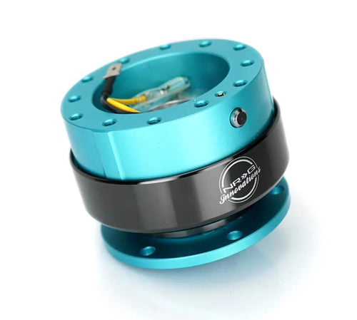 Gen 2.0 NRG Innovations Steering Wheel Quick Release Adapter 6-HOLE with Mounting Bolts, Minty Fresh/Titanium Chrome Ring, NRG-SRK-200MF