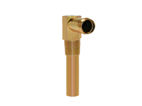 C6AZ-18599-B Scott Drake Heater Hose Elbow Small Block - Gold Zinc Finish