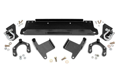 Winch Mounting Plate Rough Country w/D-Rings for 07-18 Jeep Wrangler JK - 1173