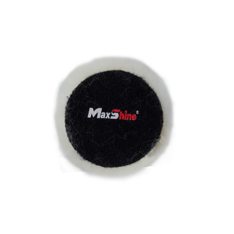 3" Maxshine Universal Wool Buffing Polishing Pad – 100% Natural Wool with Hook & Loop – Professional Pad for Paint Correction & Oxidation Removal – Compatible with DA & Rotary Polishers