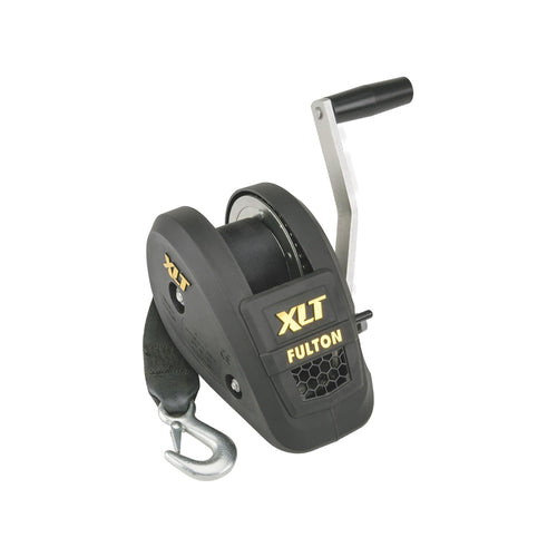 Fulton Winch 142320, 1400 lbs, Single-Speed with 20' Strap, Black Cover, 1 Pack