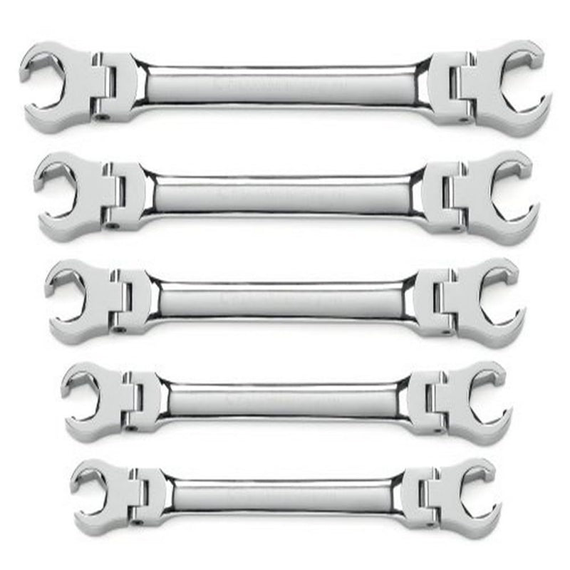 5 Pc. Flex Head GEARWRENCH Flare Nut Wrench Set, SAE - 81910