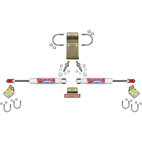 Steering Stabilizer Dual Kit Skyjacker 7208 Hardware Boots Not Incl. Due To Clearance Issues White