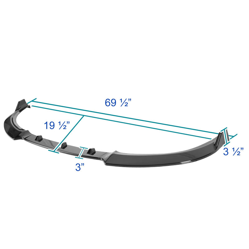 Glossy Black Spec-D Tuning Front Bumper Lip Compatible with BMW G20 2019