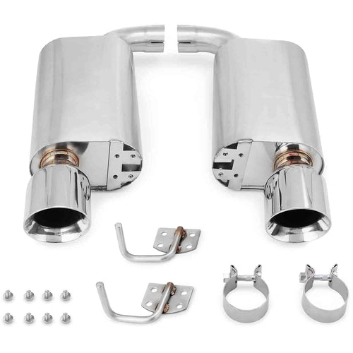 Mishimoto Street MMEXH-MUS8-15ASP Axleback Exhaust Fits Ford Mustang GT 2015+ Polished Tips