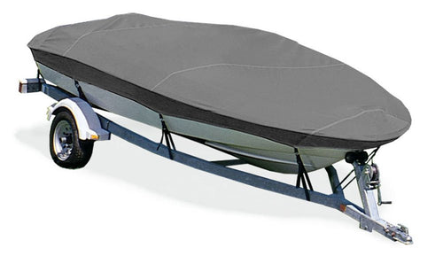 Trailerite Taylor Made Products Semi-Custom Boat Cover for V-Hull Fishing Boats with Outboard Motor, Multiple Sizes and Colors
